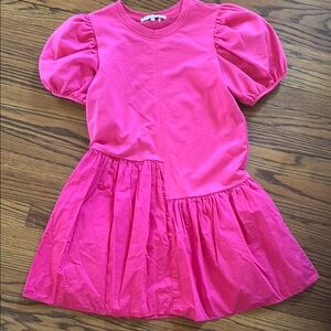 Pink Puff Sleeve Dress